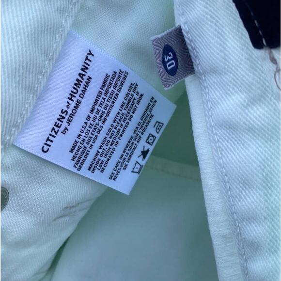 New Citizens of Humanity Daria Seamist Cutoff Denim Jean Micro Mini Skirt Sz 30 - Picture 12 of 12